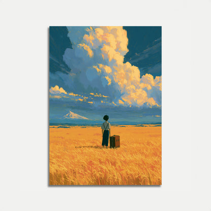 Young Traveler Desert Journey Poster