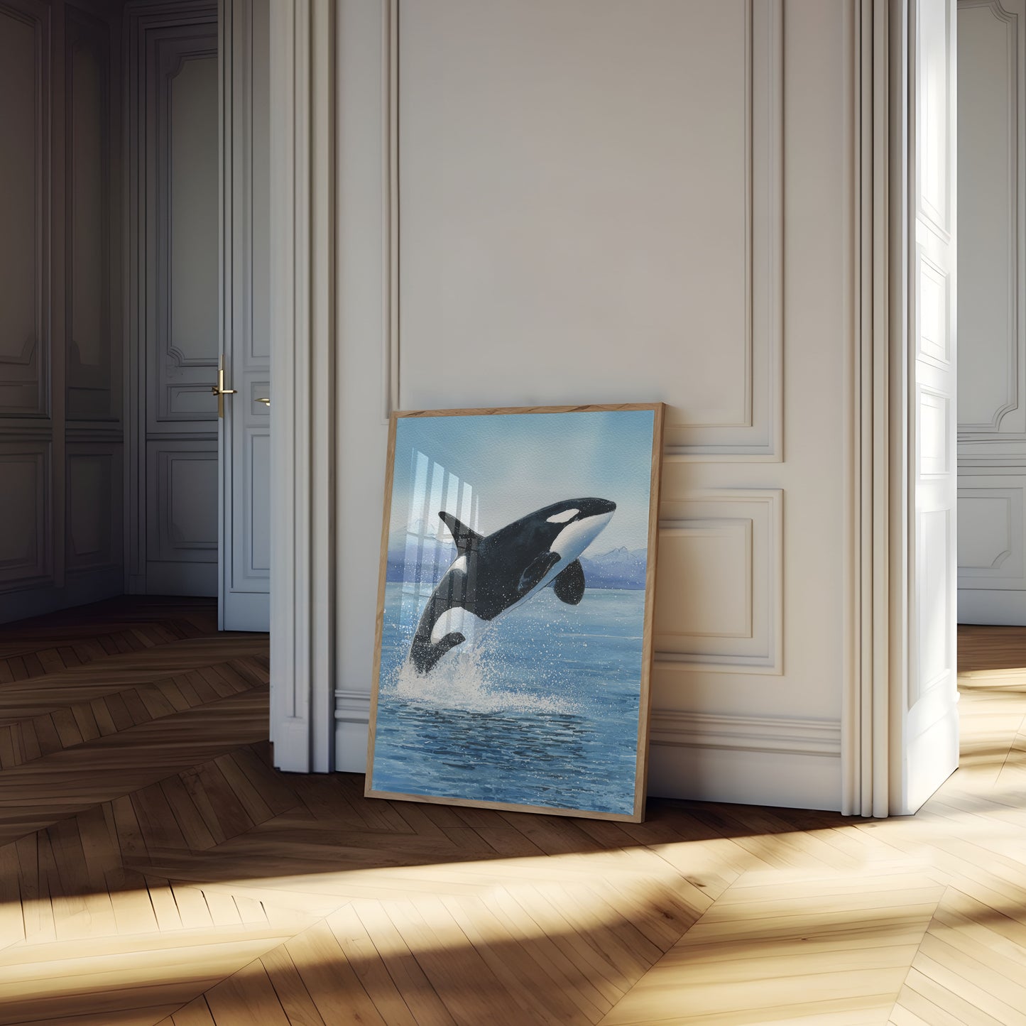 Majestic Orca Ocean Leap Poster