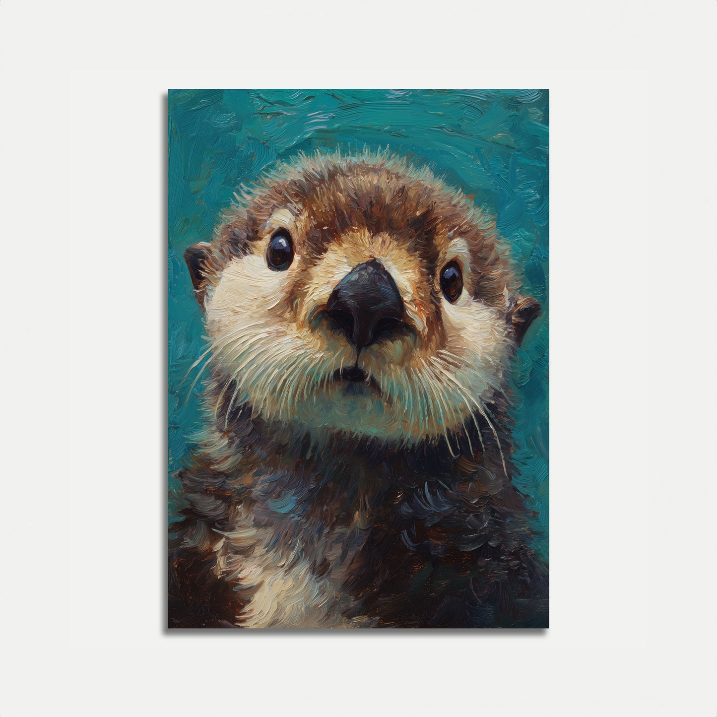 Nieuwsgierige Otter Portret Poster