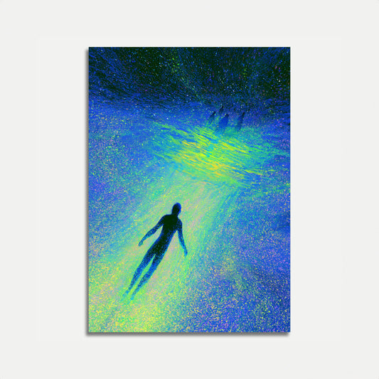 Surfer Rising Through Ocean Poster