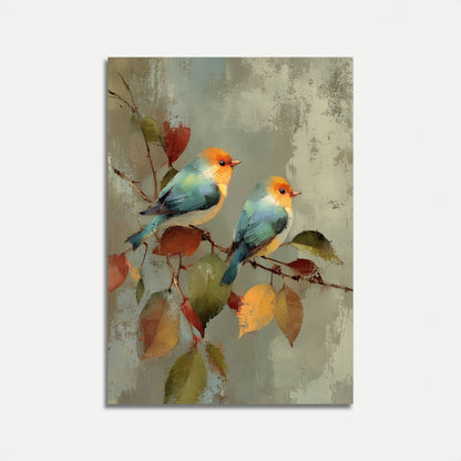 Poster Artistico di Uccelli Canori Autunnali