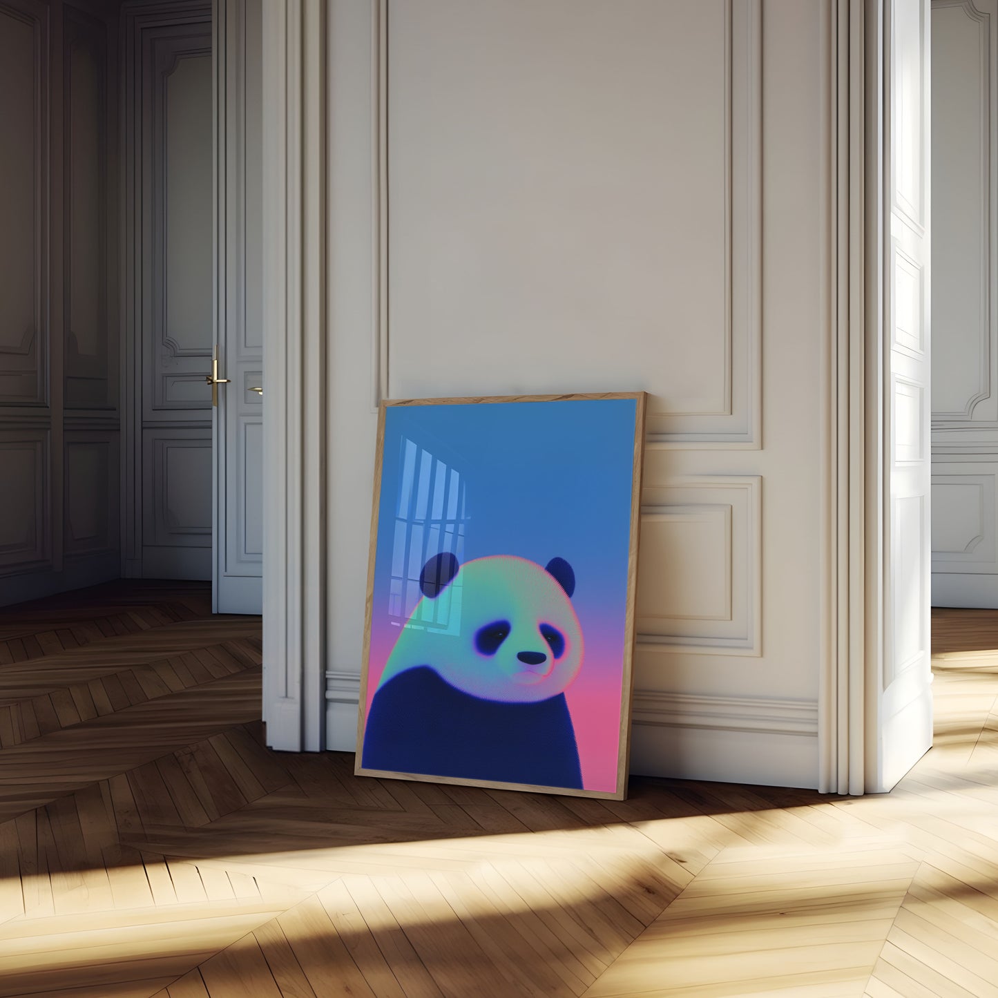 Chromatic Panda Gradient Poster