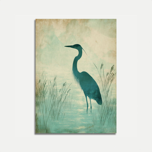 Póster de Garza en Aguas de Pantano
