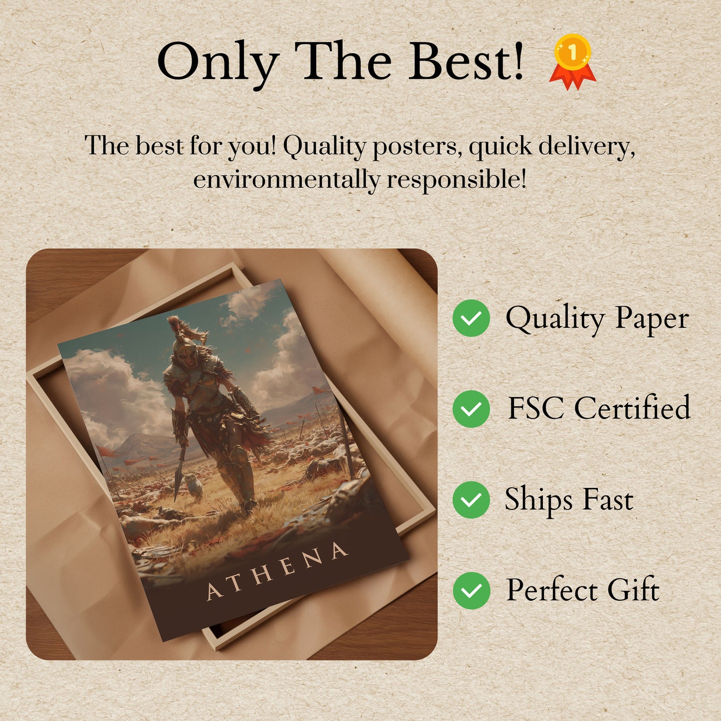 Athena Goddess of War Poster
