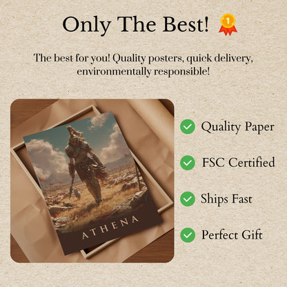 Athena Goddess of War Poster