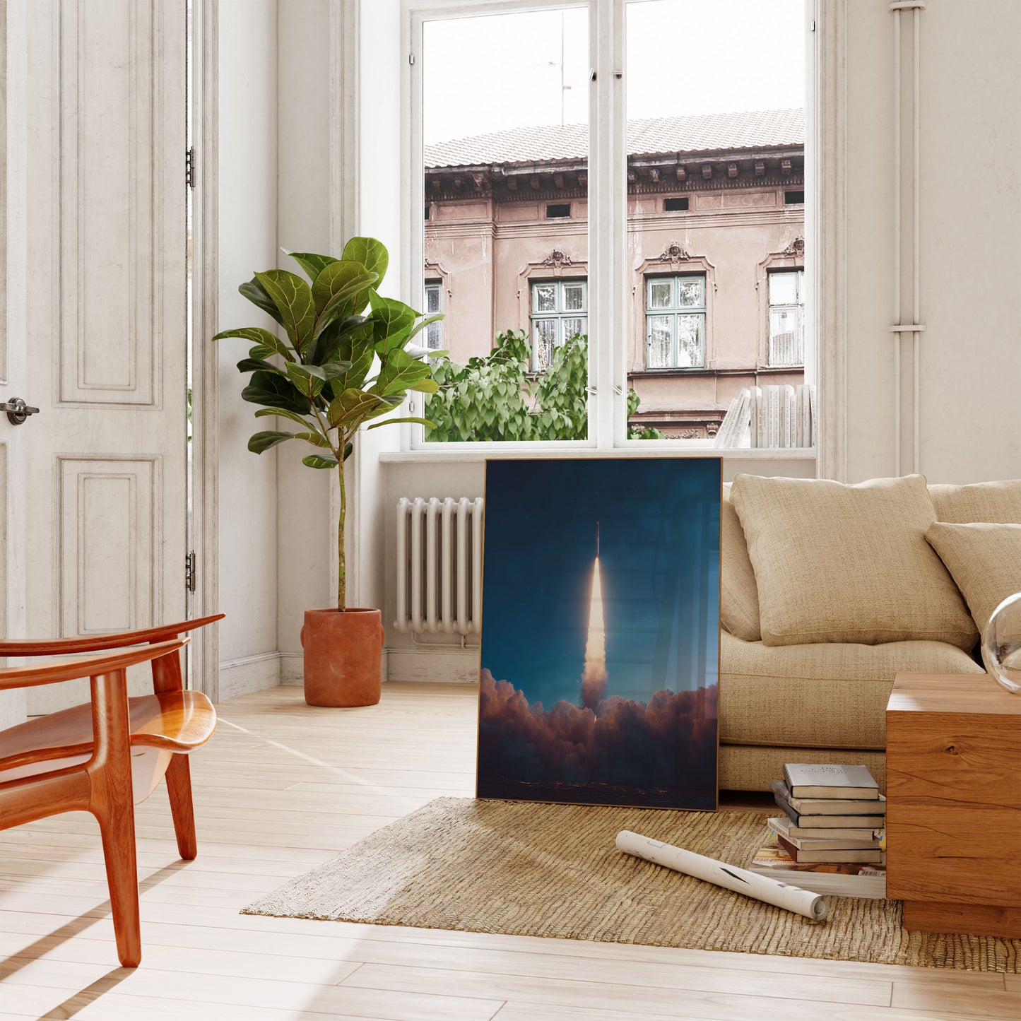 Epic Rocket Launch Space Poster