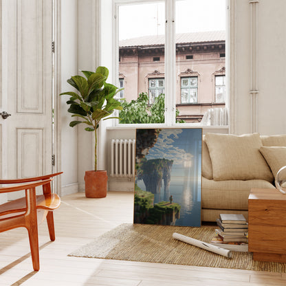 Floating Minecraft Landscape Poster