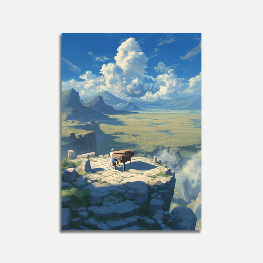 Celestial Piano Landscape Poster