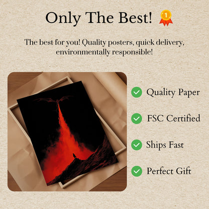 Póster de Fuego de Dragón Carmesí