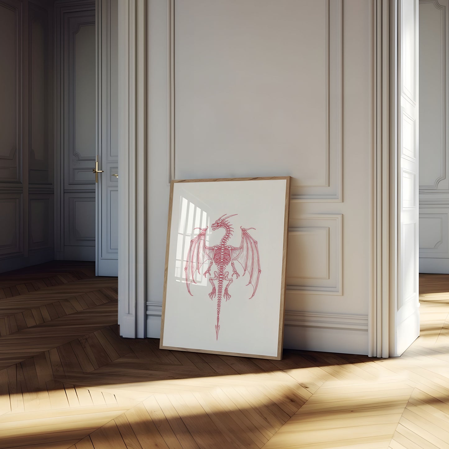 Skeletal Dragon Anatomy Poster