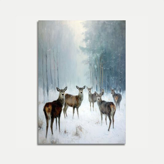 Hirdherde im Winterwald-Plakat