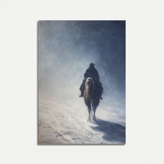 Póster de Primate Majestuoso en Invierno