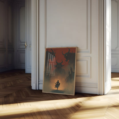 Krieger im Kampf gegen Dämonenkönige Poster