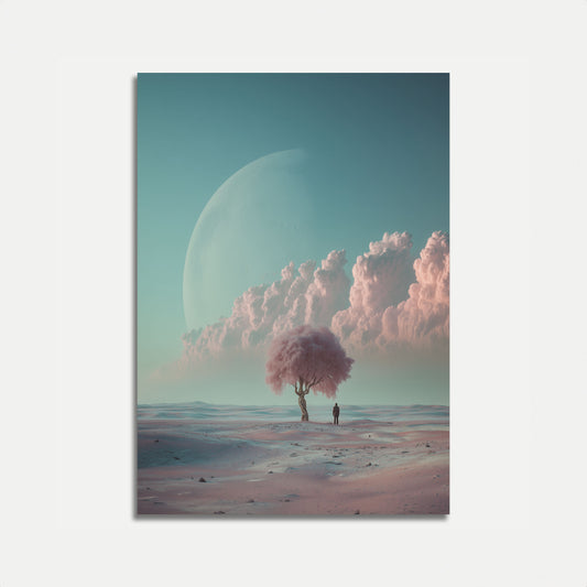 Lone Tree Cosmic Landscape Poster