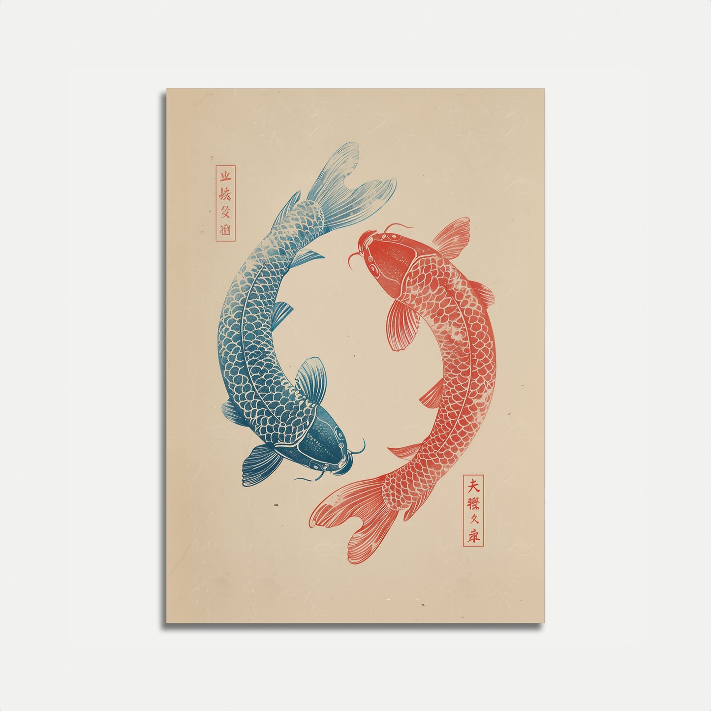 Harmonie von Yin Yang Koi Poster