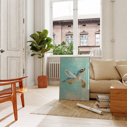 Serene Sea Turtle Swimming Poster