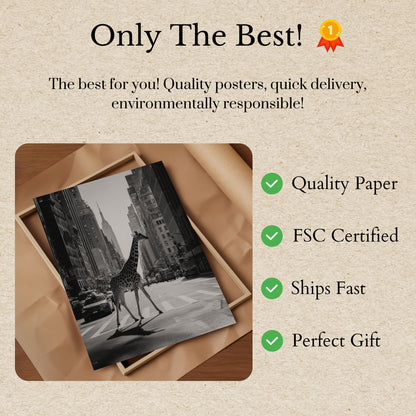 Urban Giraffe New York Poster