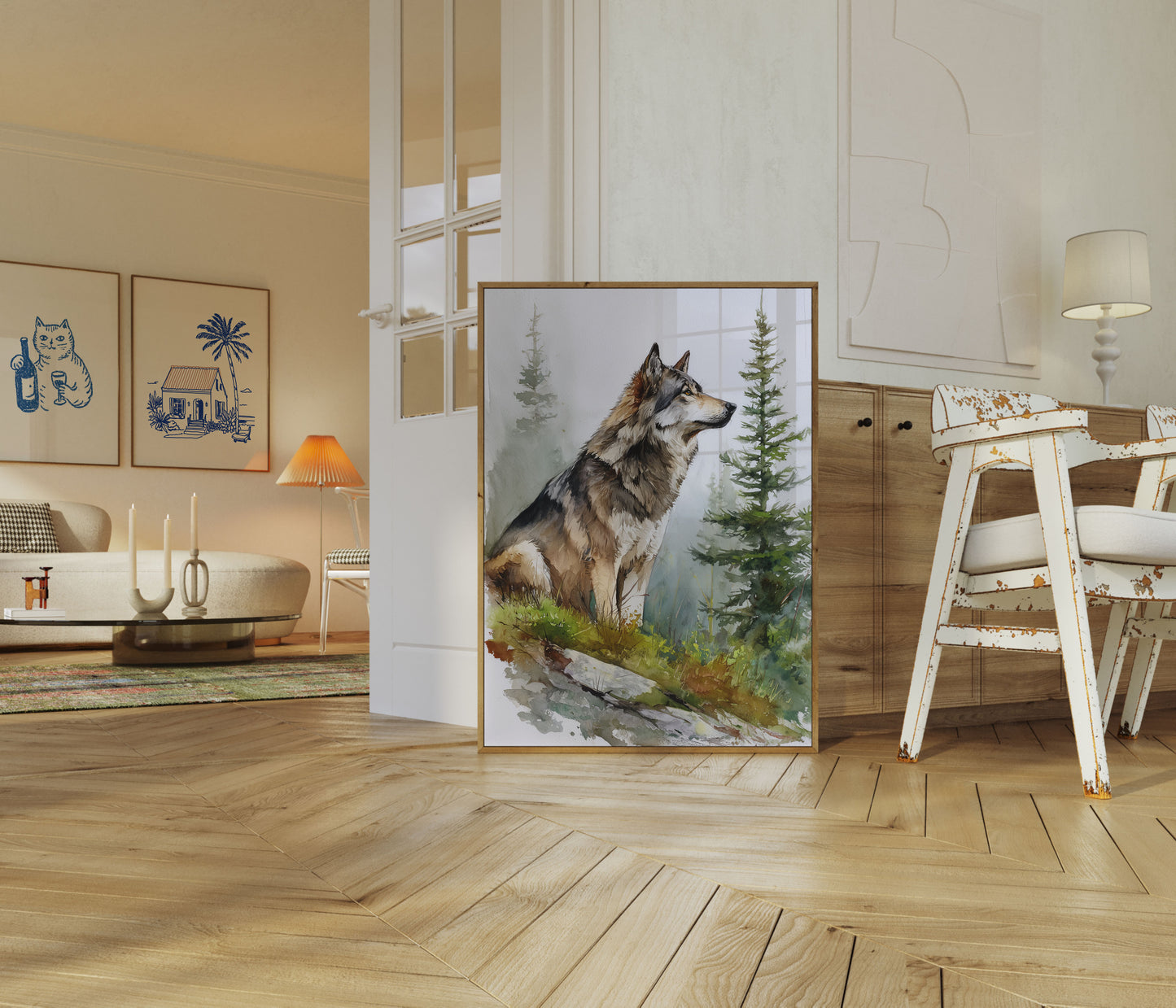 Majestic Wolf Forest Guardian Poster