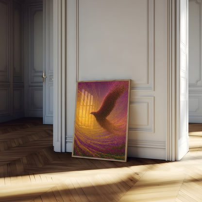 Golden Phoenix Rising Poster