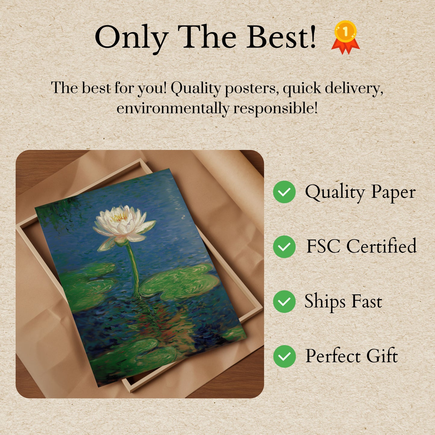 Plakat Kwiat Białej Nenufarki