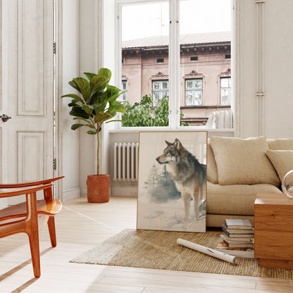 Noble Wolf Winter Wilderness Poster