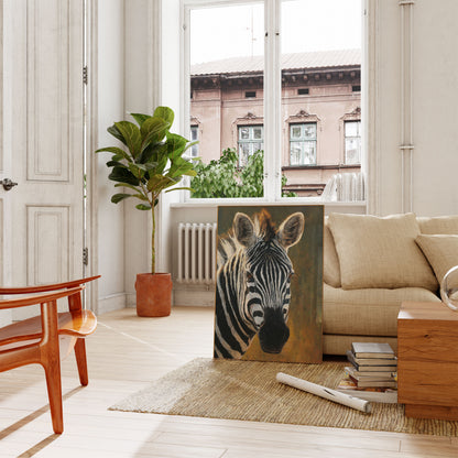 Majestic Zebra Portrait Poster