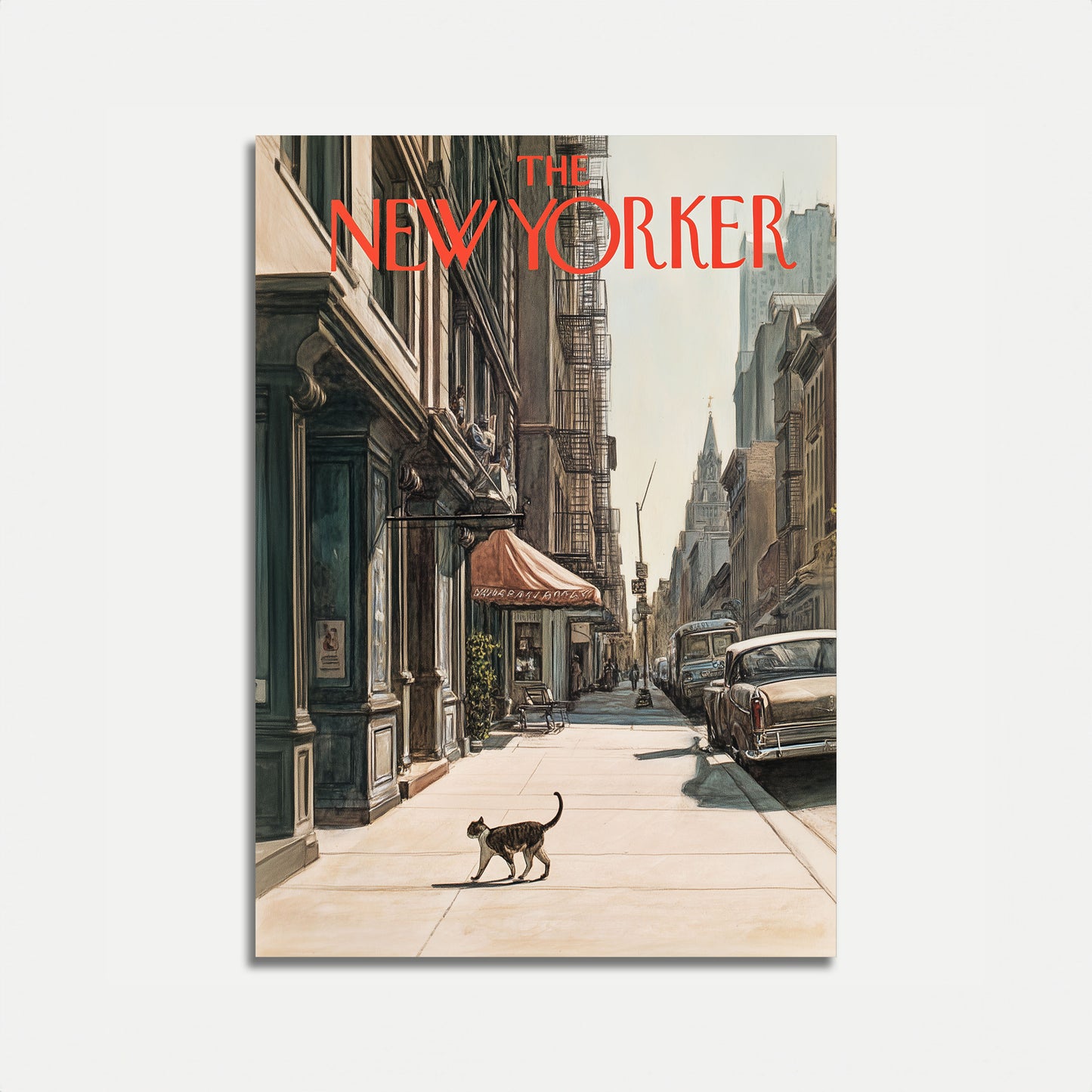 New York City Street Cat Poster