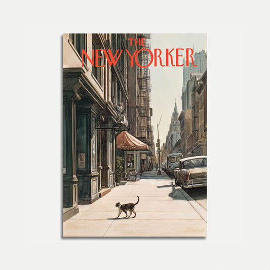 New York City Street Cat Poster