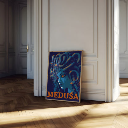 Medusa Mythological Portrait Poster