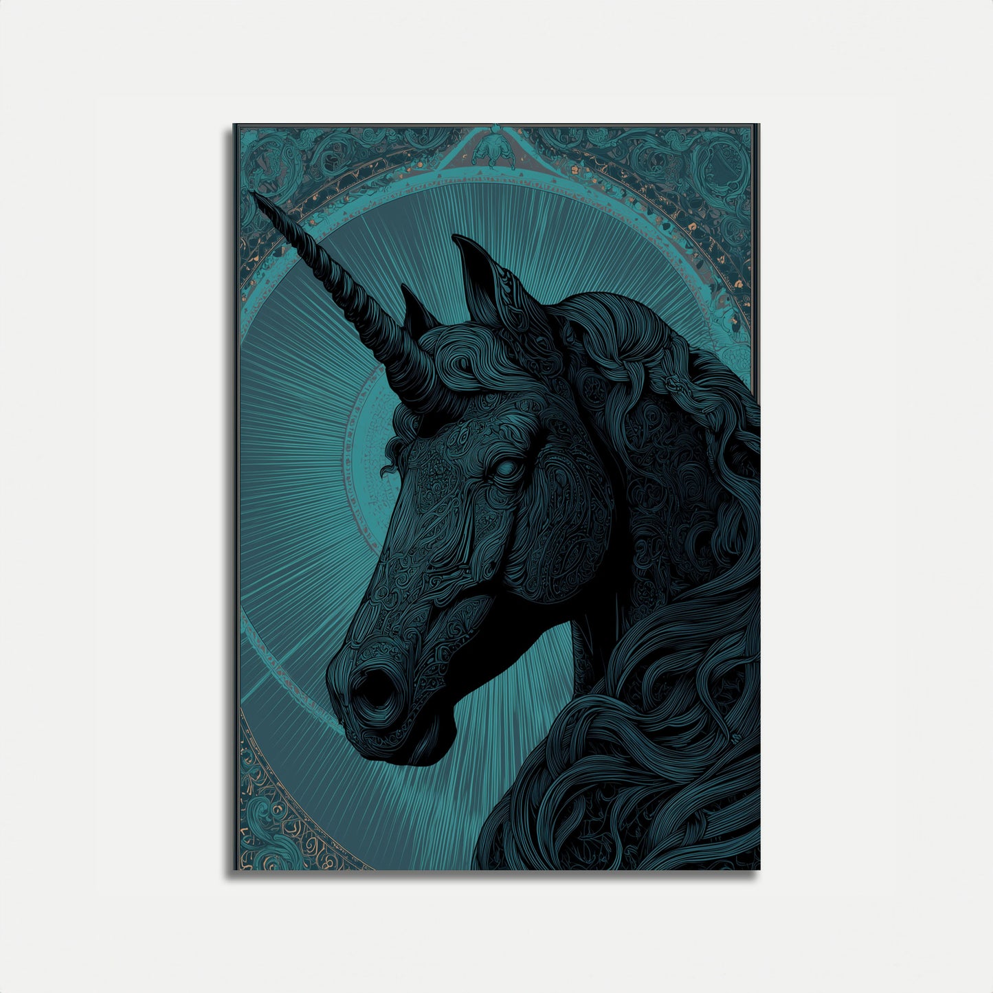 Poster dell'Unicorno Mistico Oscuro