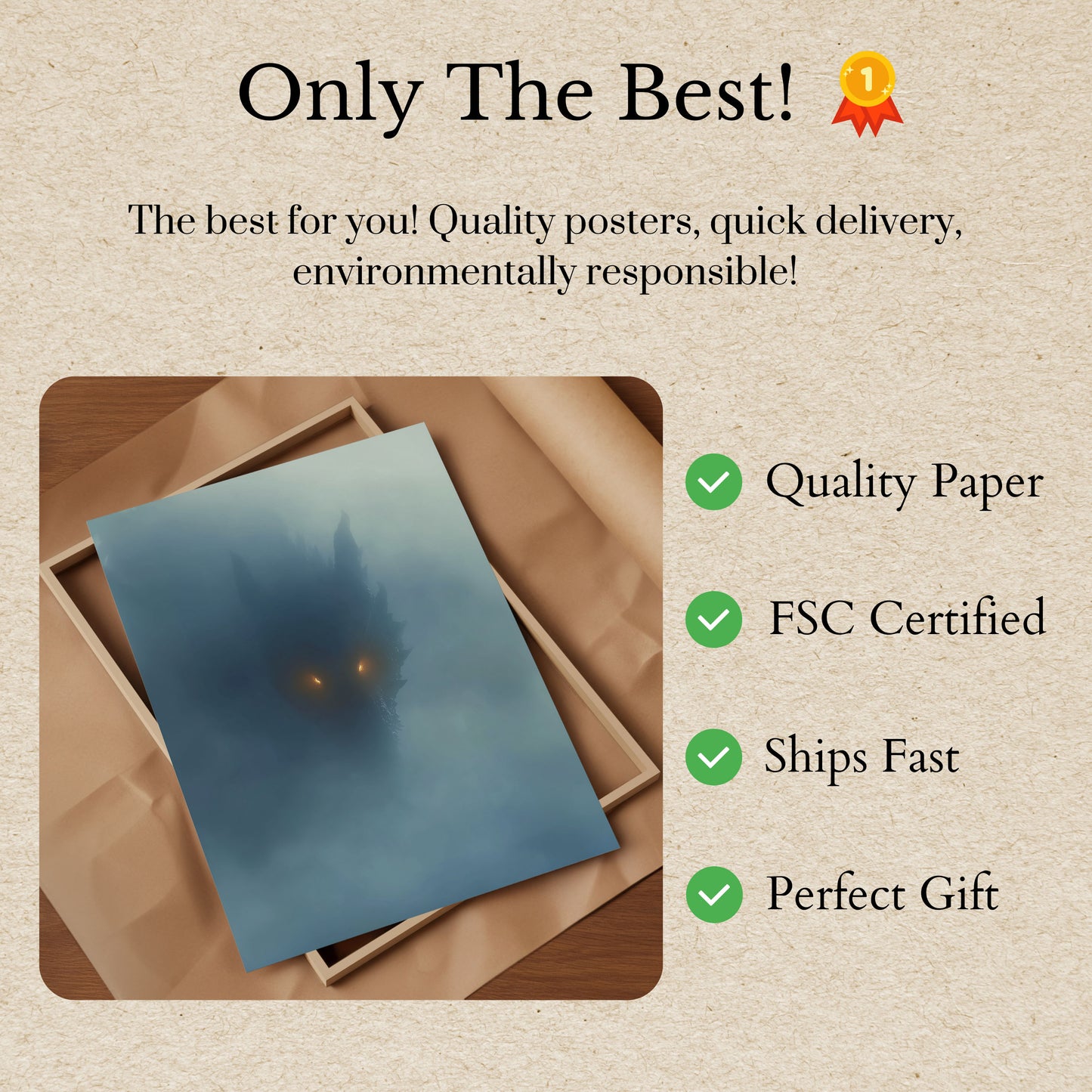 Mistige Demonische Poster