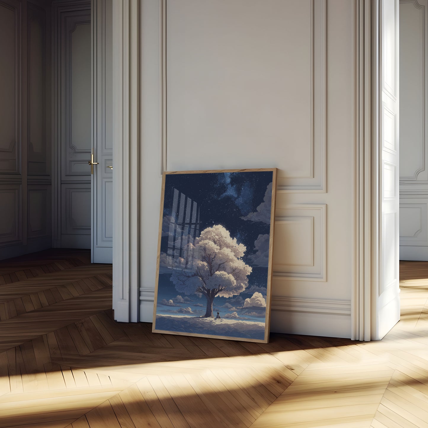 Starlit Solitude Tree Poster