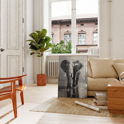 Majestic Gray Elephant Poster