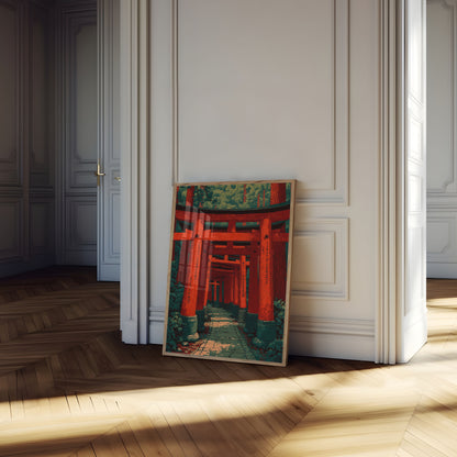 Sacred Japanese Temple Gates Poster