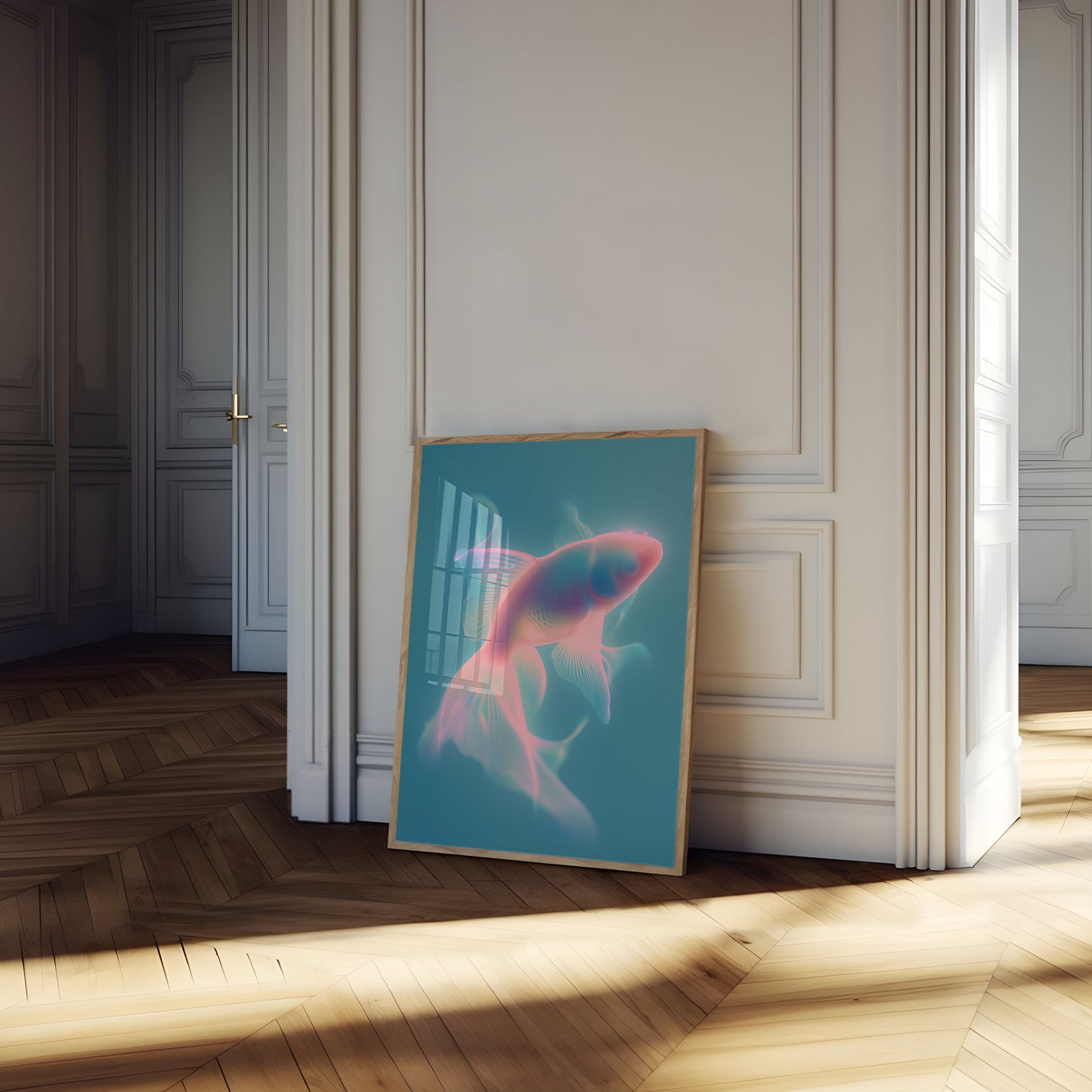 Ethereal Goldfish Dreams Poster