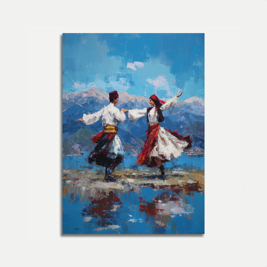 Mountain Folk Dancing Poster