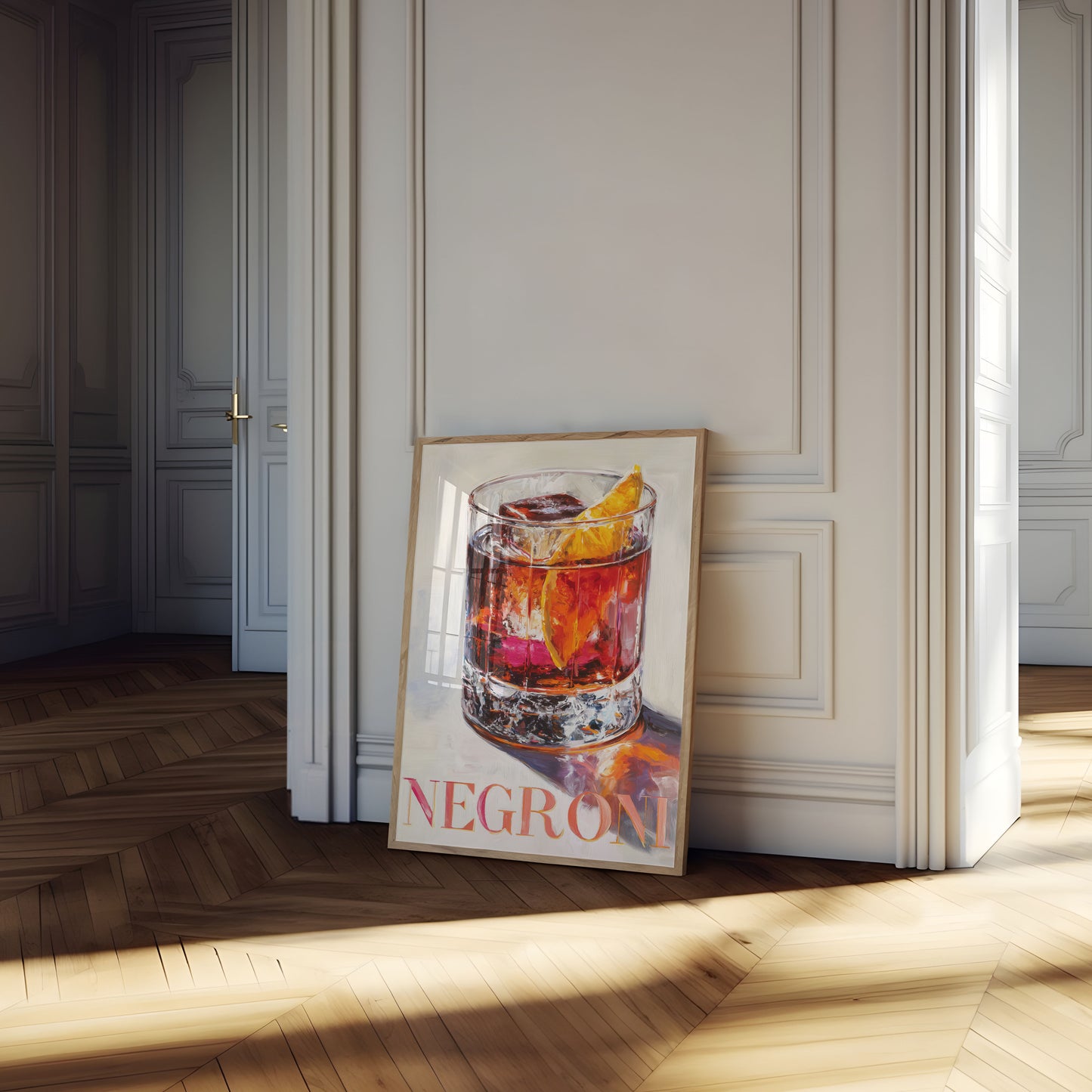 Vibrant Negroni Cocktail Poster