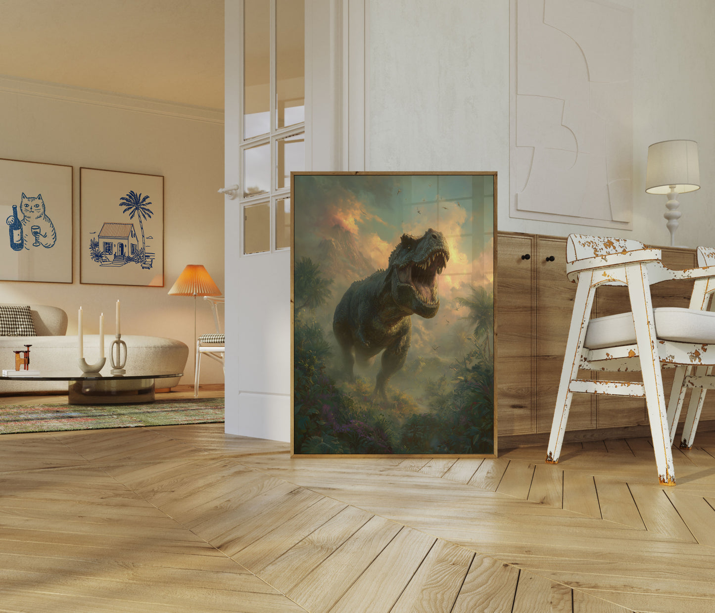 Prehistoric T-Rex Roaring Poster