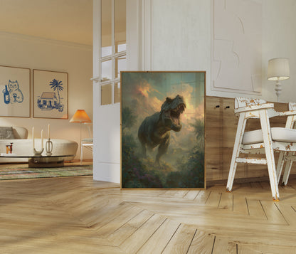 Prehistoric T-Rex Roaring Poster