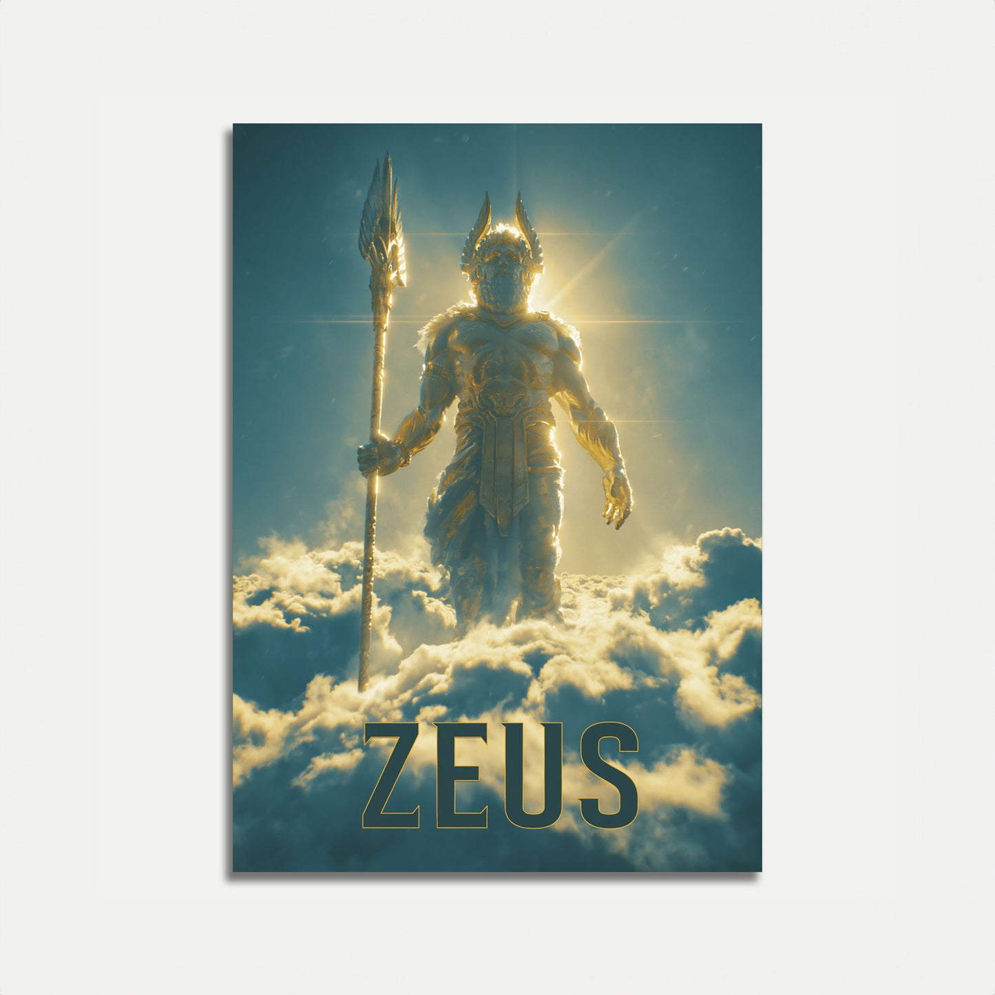 Zeus Bůh hromu Plakát