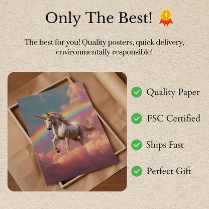 Poster di Unicorno Arcobaleno Magico