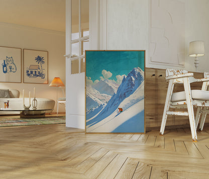 Discesa Alpina Poster da Sci