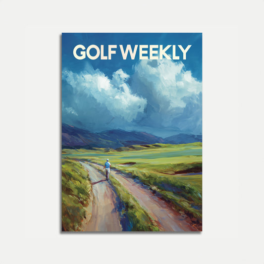 Affiche de paysage du voyage du golfeur