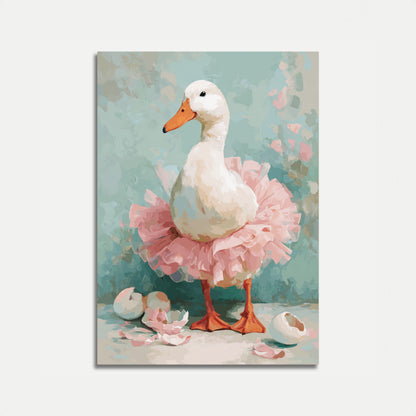Ballerina Duck in Tutu Poster