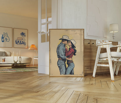 Cowboy Love Western Romance Poster