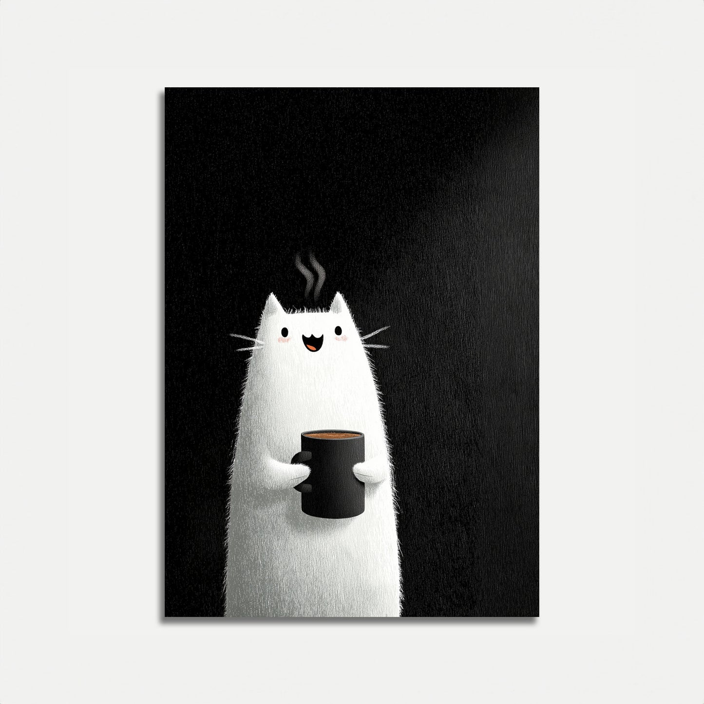 Happy Cat Coffee Morning Poster