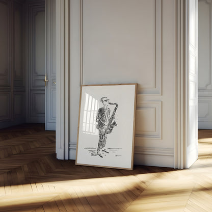 Jazz Saxofonmusiker Plakat