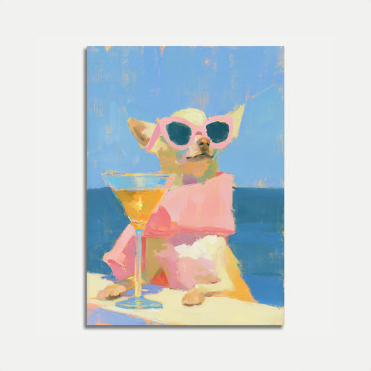 Stilig Chihuahua Strandfest Plakat