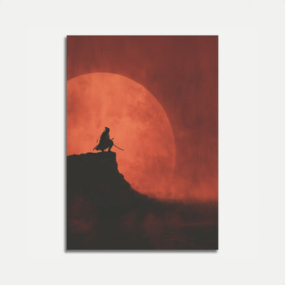 Poster di Sagoma di Tramonto Samurai