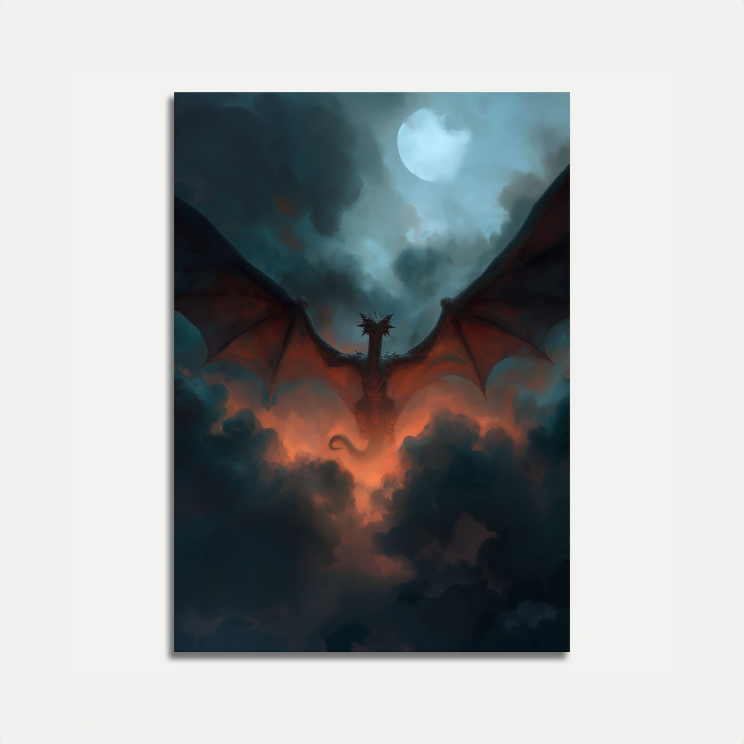 Póster de Furia lunar del dragón místico